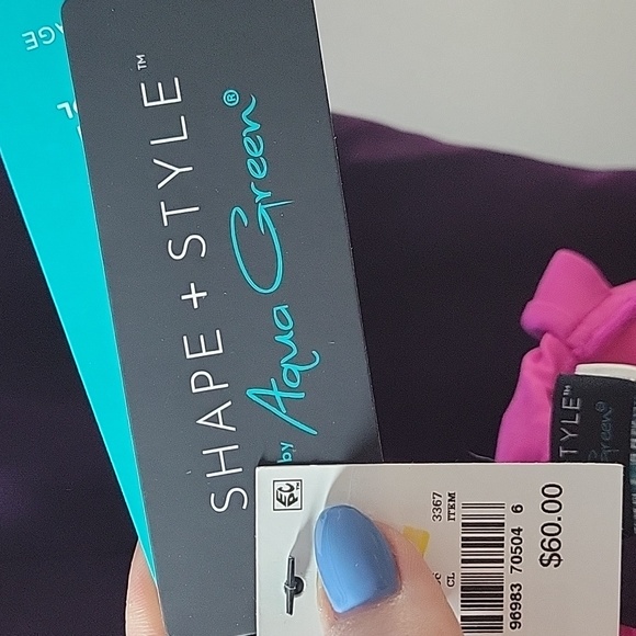 Aqua Green Shape + style one piece swimsuit - Picture 3 of 3